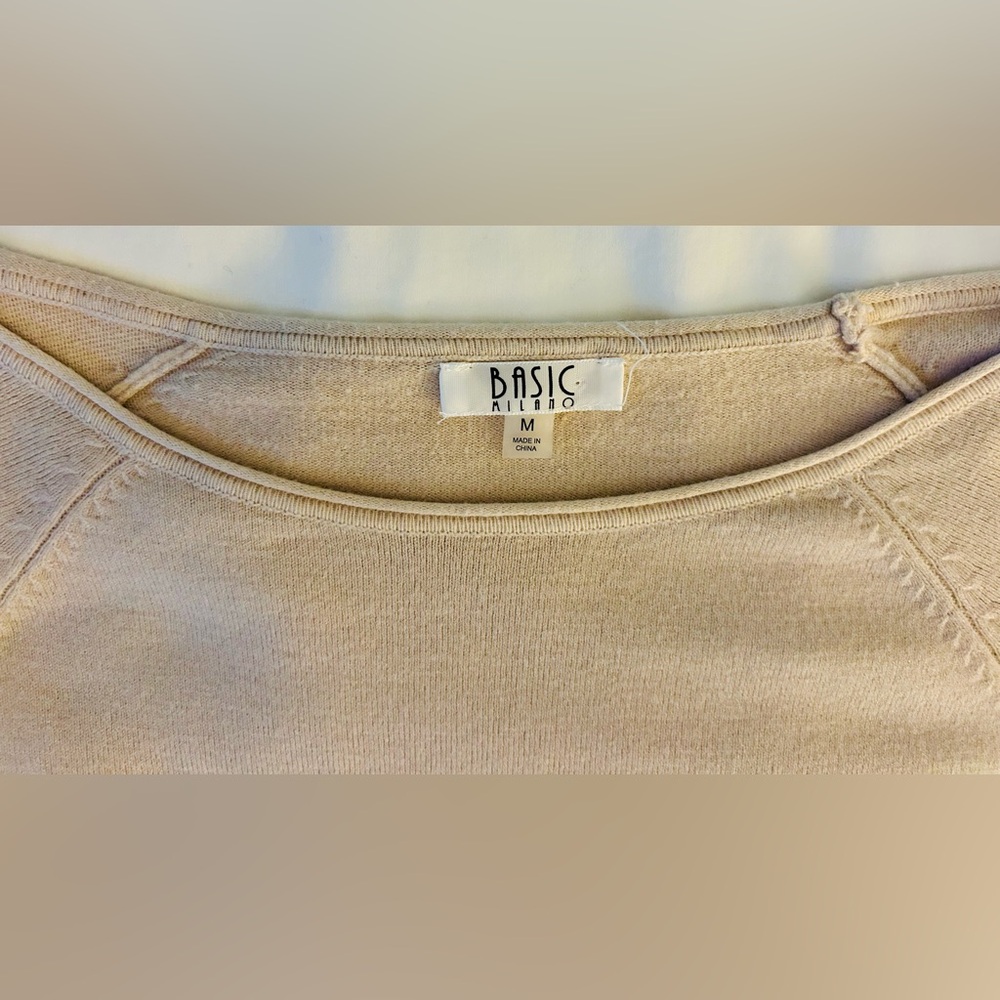 Basic Milano Beige Long Sleeve Top - Picture 4 of 7